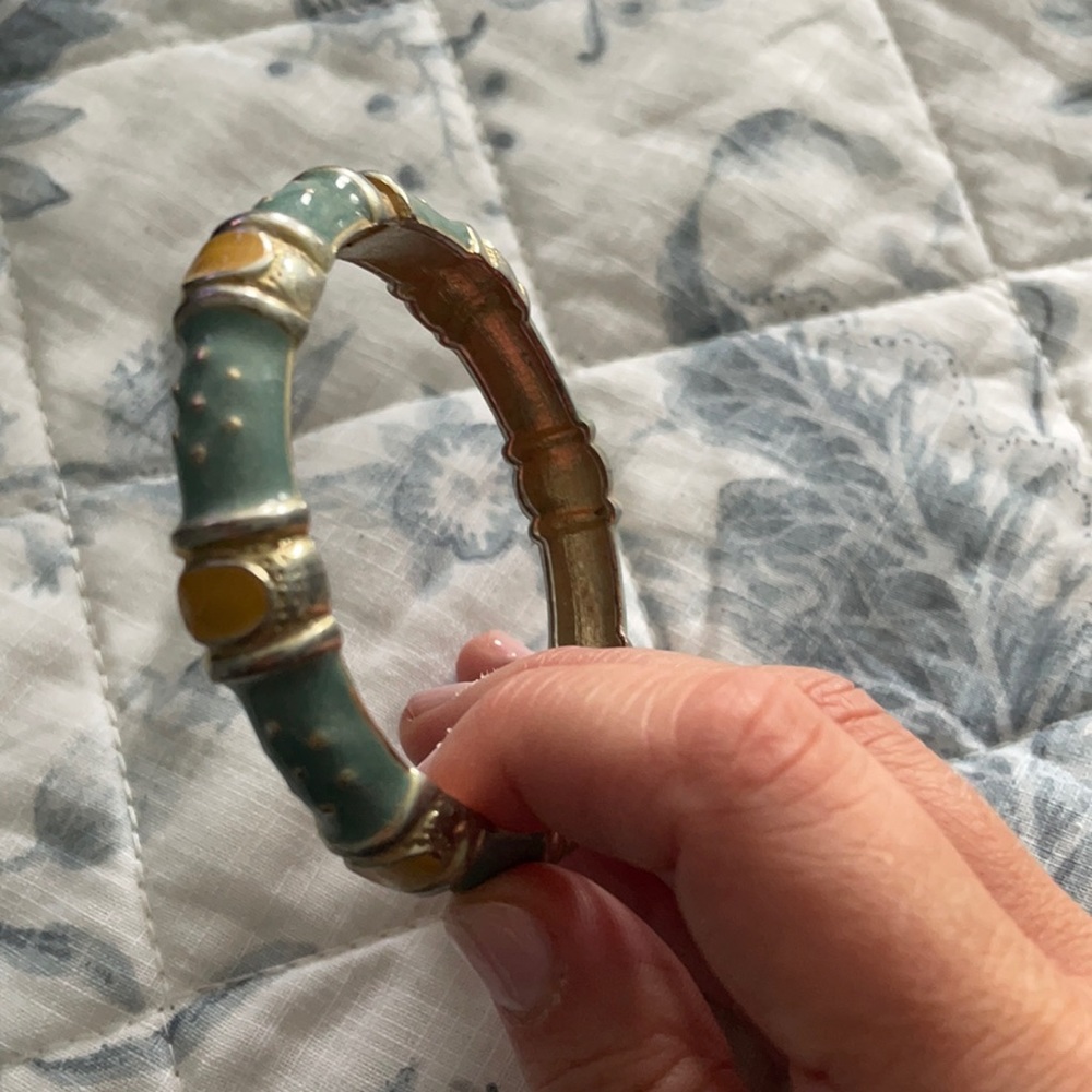 Teal and gold Banana Republic bangle